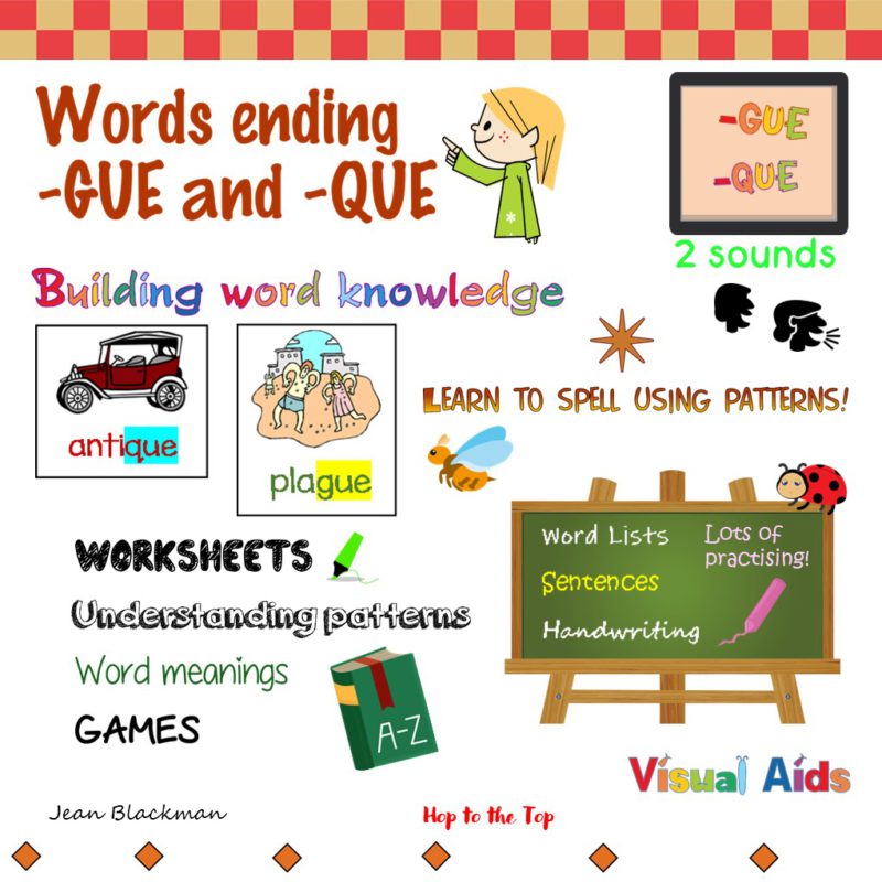 Words Ending GUE And QUE Spelling Pattern Teacha 