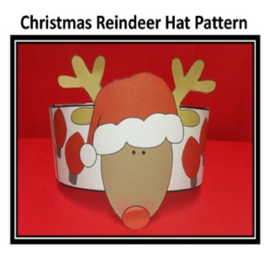 Christmas Reindeer Hat Pattern • Teacha!