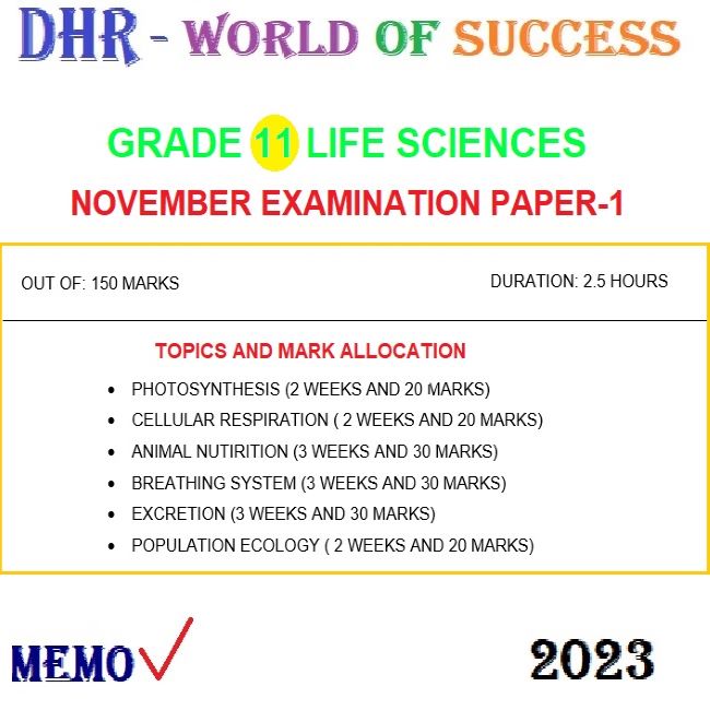 life science assignment grade 11 2023