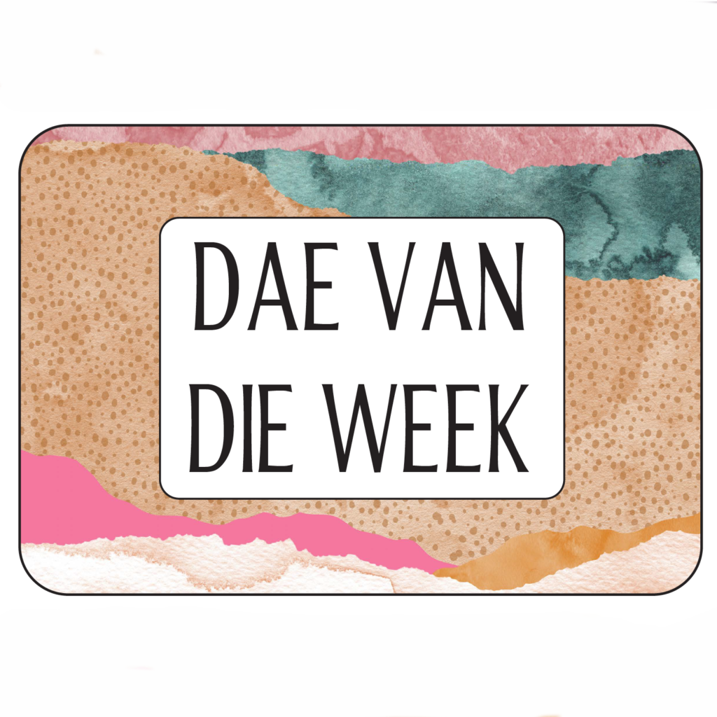 Days Of The Week Afrikaans • Teacha