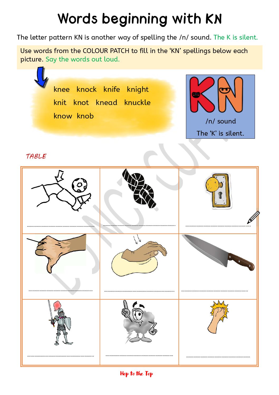 Kn and Gn, spelling the short n sound words • Teacha!