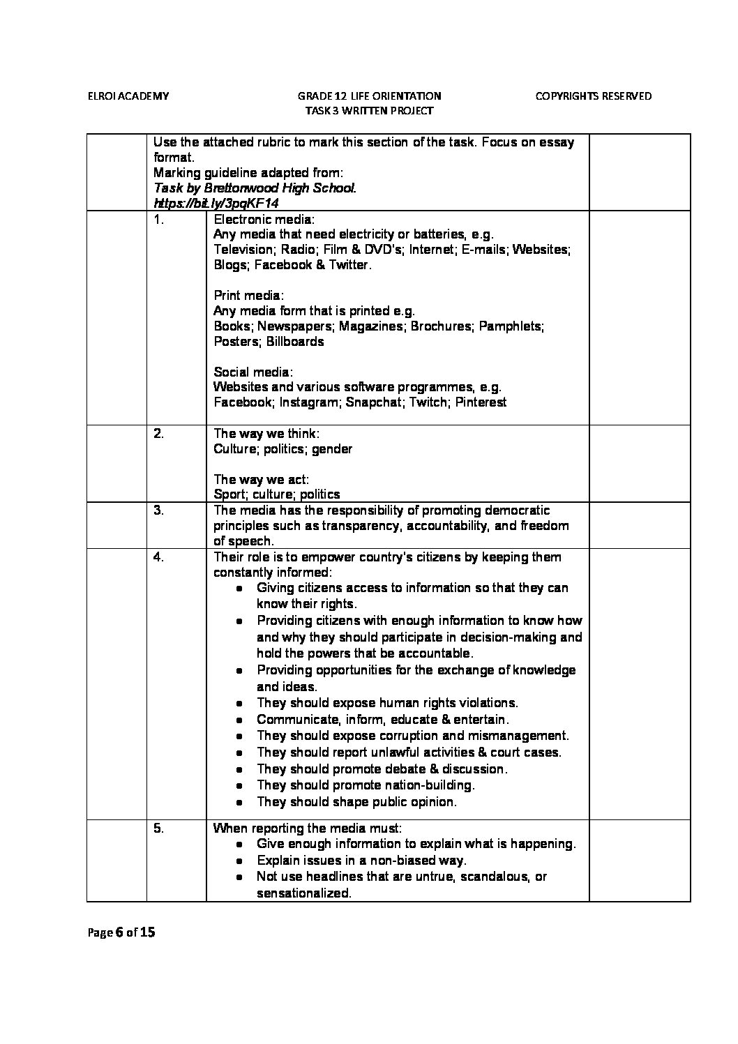 life orientation research project grade 12 2023