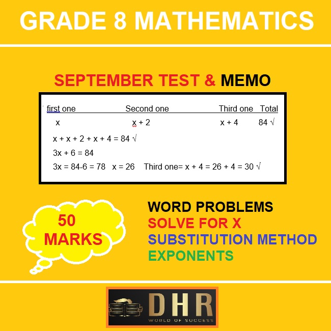 grade 8 maths assignment term 1 memorandum 2023