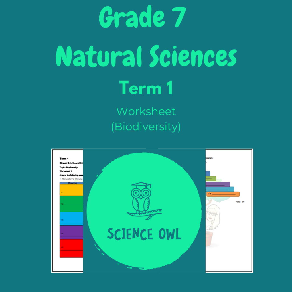 Natural Sciences – Grade 7 – Term 1 – Worksheet (Biodiversity) • Teacha!