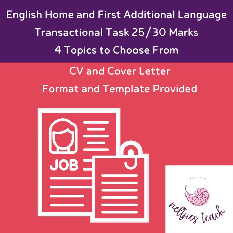 English Cover Letter and CV – Transactional Task • Teacha!