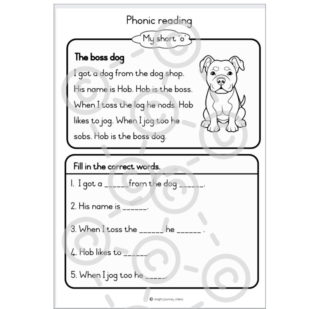 Grade 1 CVC Reading Comprehension Book • Teacha!