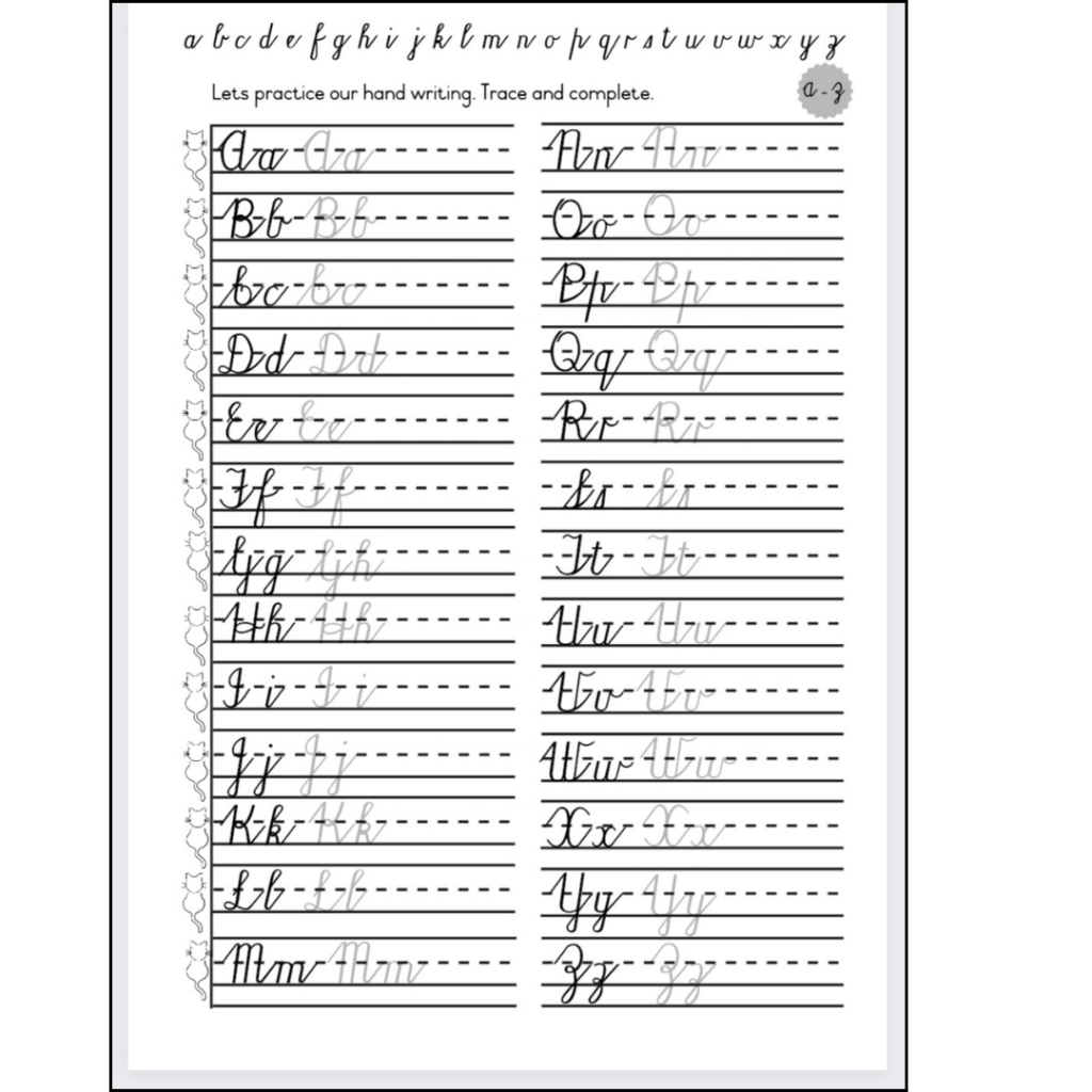 A4 Cursive Handwriting Workbook • Teacha!