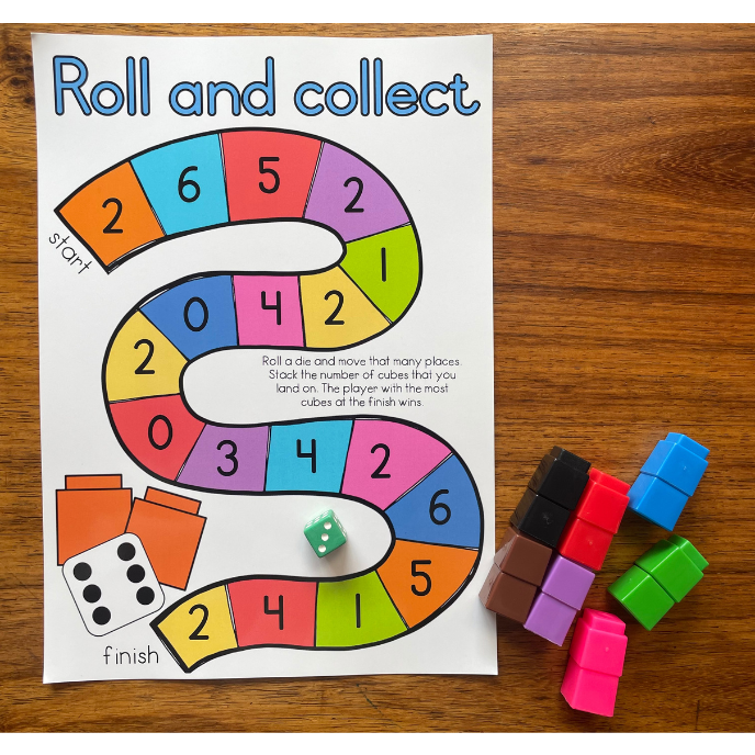 Roll and Collect Math Game • Teacha!