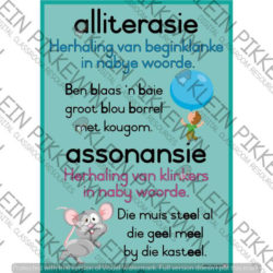 Alliterasie en Assonansie Plakkaat (MINT) • Teacha!