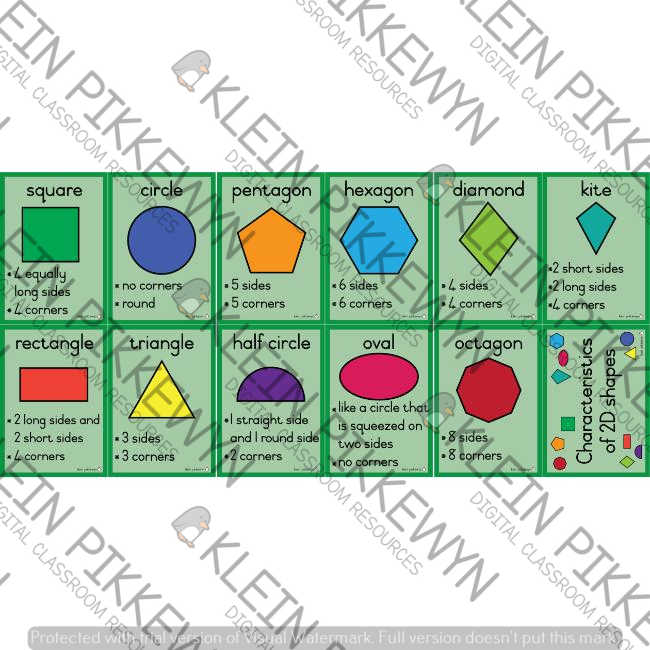 Characteristics of 2D Shapes (GREEN) • Teacha!