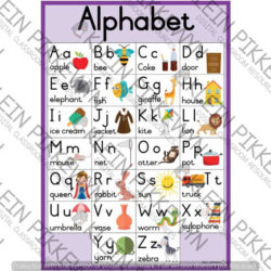 Alphabet Poster A3 (purple) • Teacha!