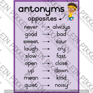 Synonyms And Antonyms (purple) • Teacha!