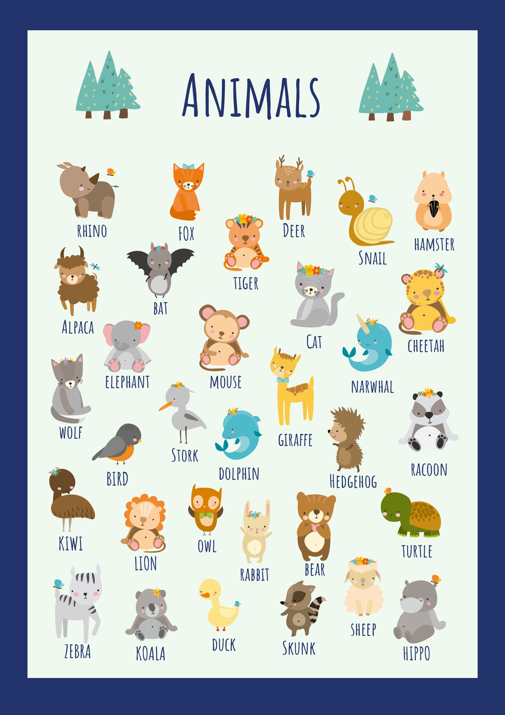 Animals Poster • Teacha!