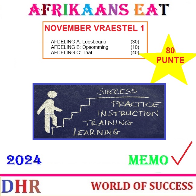 Graad 11 Afrikaans Eerste Addisionele Taal November Vraestel 1 & Memo ...