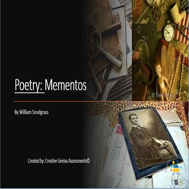 Poetry Analysis PowerPoint on “Mementos, 1” by W.D. Snodgrass • Teacha!