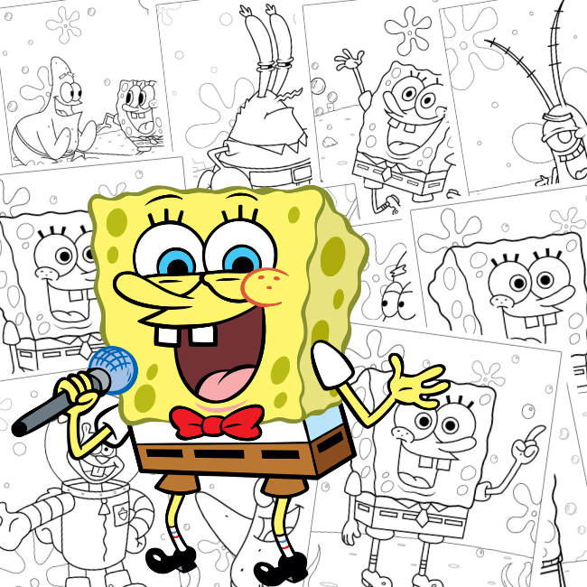 sponge bob coloring page