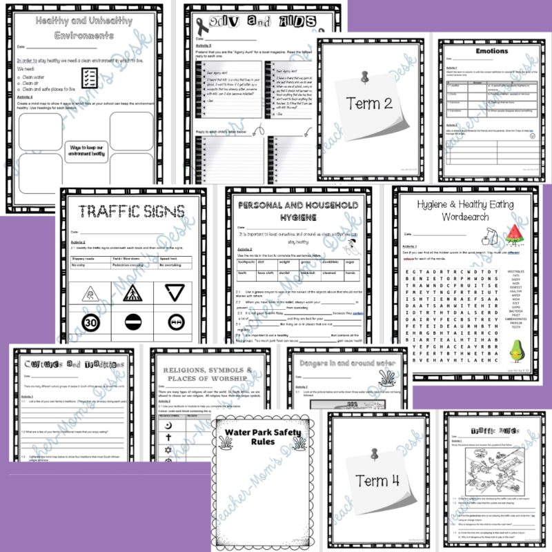 Life Skills PSW Worksheets Grade 4 • Teacha!